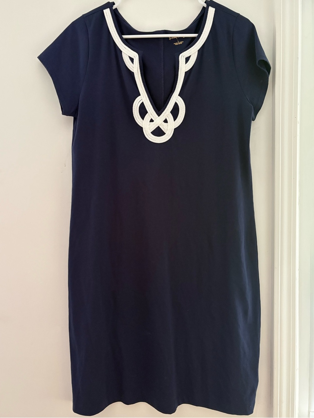 Lilly Pulitzer Navy Blue Brewster Dress 100% Pima cotton